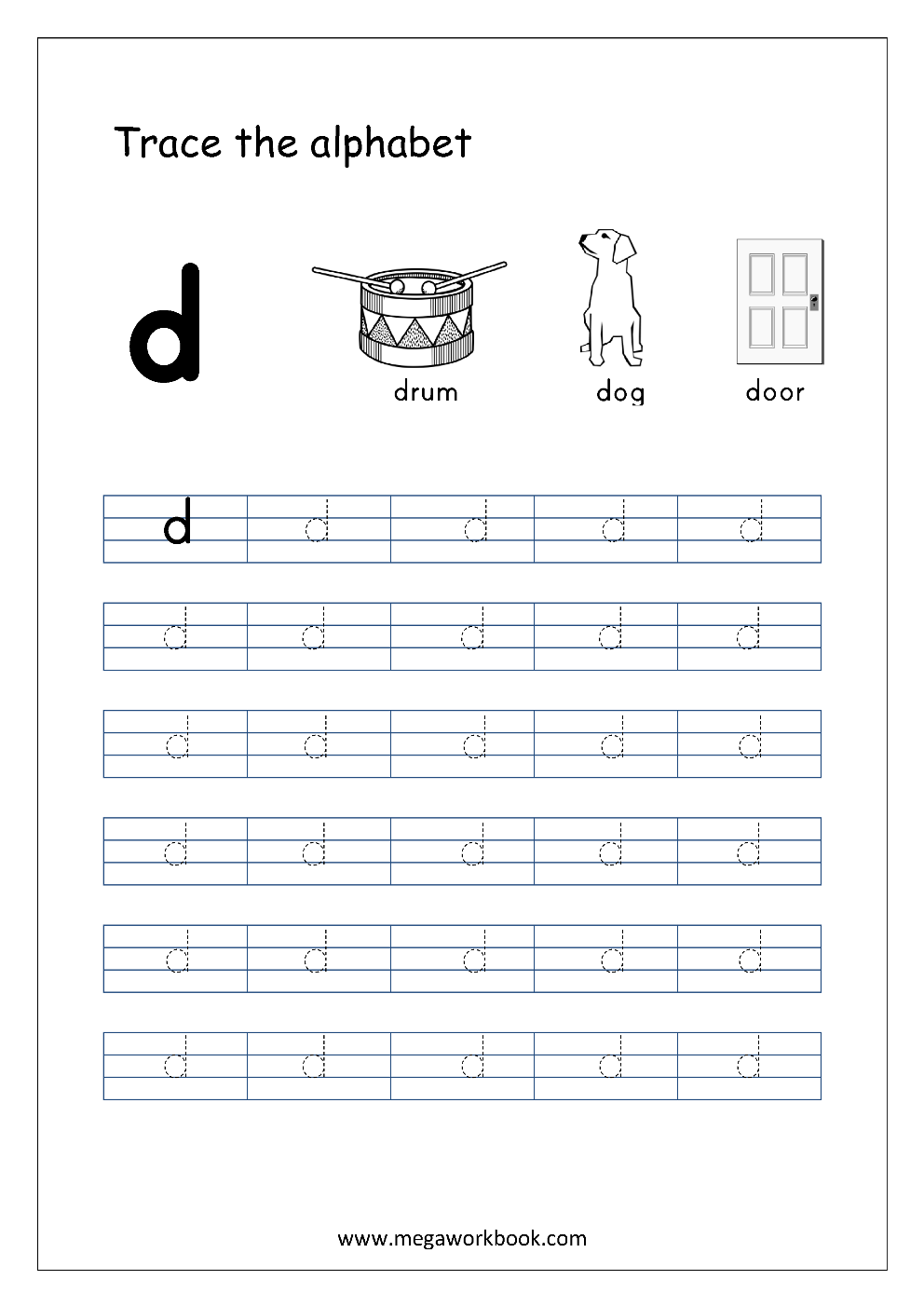 New D Tracing Worksheet Tips The Numb