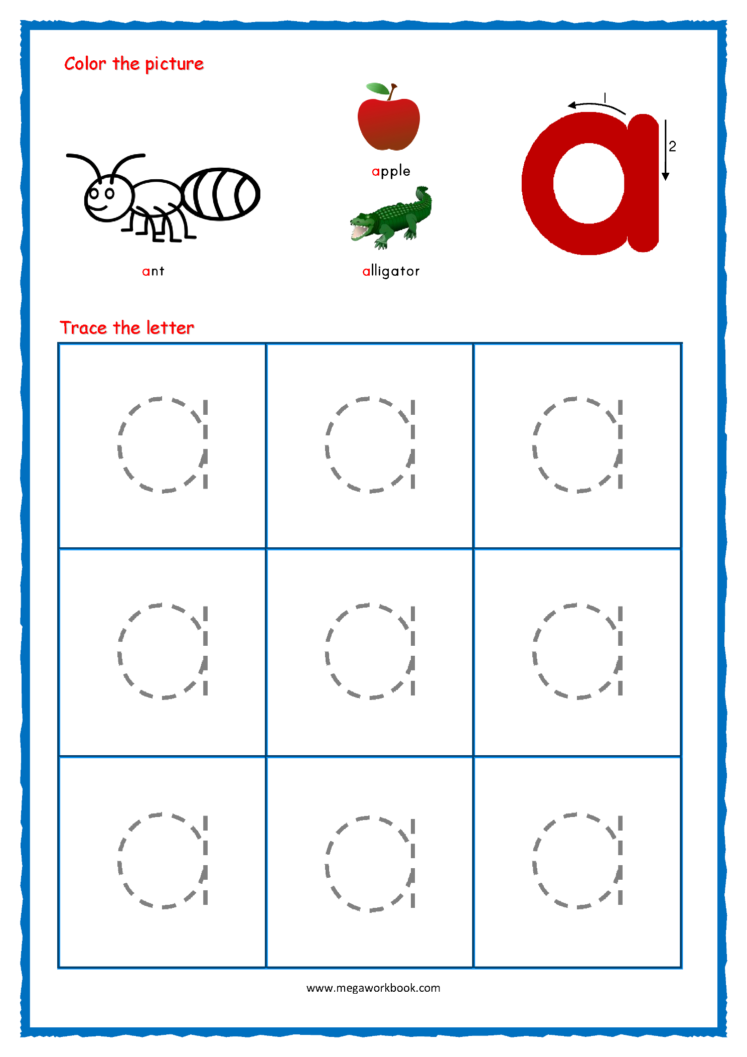 Alphabet Tracing Small Letters Alphabet Tracing Worksheets