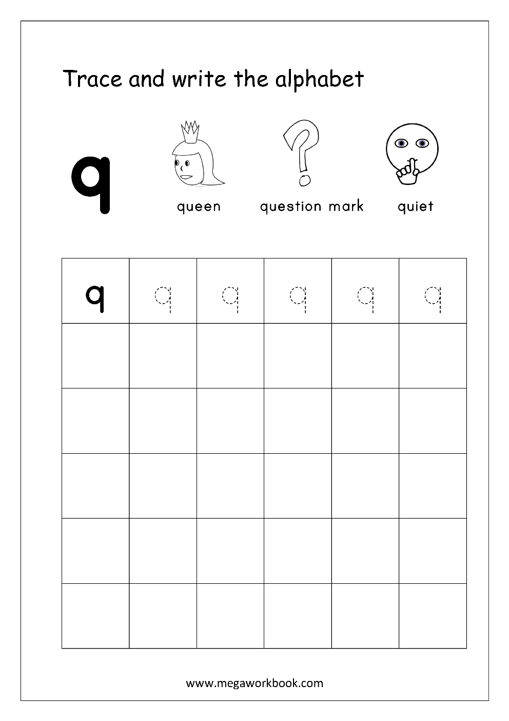 How to write alphabets for kids