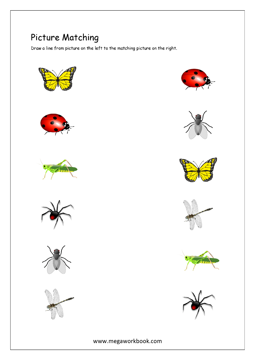 Picture Matching Worksheets For Preschool - Free Logical Thinking