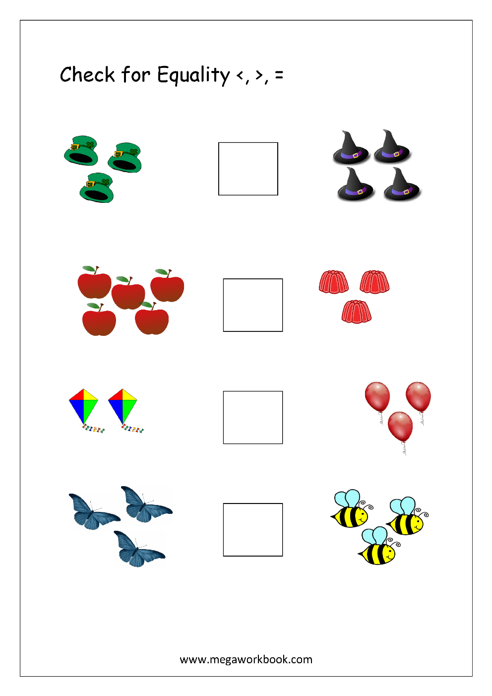 Free Printable More Or Less Worksheets - Greater Than, Less Than
