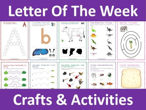 Letter Of The Week Activities & Crafts For Preschool And Kindergarten