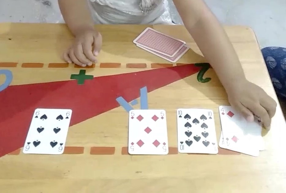 Number Matching Activity For Preschoolers Using Playing Cards