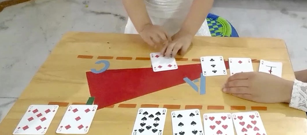 Number Order Activity For Preschoolers Using Playing Cards