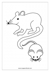 Mouse/Rat Coloring Pages - Animal Coloring Pages