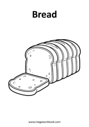 Bread - food coloring page