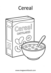 Cereal - food coloring page