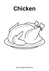 Chicken - food coloring page