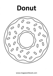 Donut - food coloring page