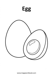 Egg - food coloring page