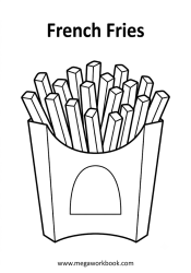 French Fries - food coloring page