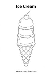 Ice Cream - food coloring page