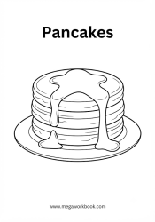 Pancakes - food coloring page