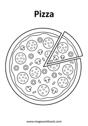 Pizza - food coloring page