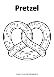 Pretzel - food coloring page