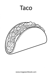 Taco - food coloring page