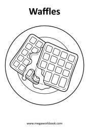 Waffles - food coloring page