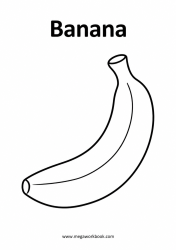 Banana fruit coloring page