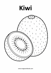 Kiwi fruit coloring page