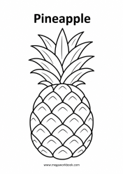 Pineapple fruit coloring page