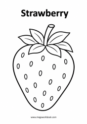 Strawberry fruit coloring page