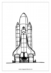 Coloring Sheet - Space Shuttle