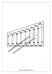 Coloring Sheet - Musical Instruments (Xylophone)
