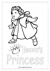 Father's Day Coloring Pages - Daddy's Little Princess