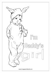 Father's Day Coloring Pages - I am Daddy's Girl