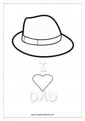 Father's Day Coloring Pages - I Love Dad