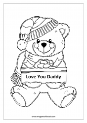 Father's Day Coloring Pages - I Love Dad