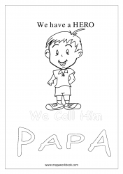 Father's Day Coloring Pages - My Dad, My Hero