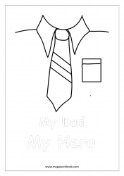 Father's Day Coloring Pages - My Dad, My Hero