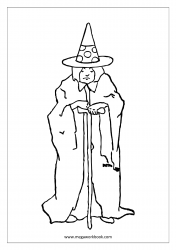 Free Printable Halloween Coloring Pages-Halloween Coloring Sheets-Halloween Pictures to Color-Old Witch