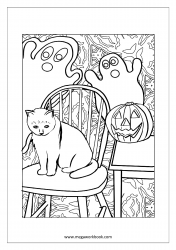 Free Printable Halloween Coloring Pages-Halloween Coloring Sheets-Halloween Pictures to Color-Pumpkin