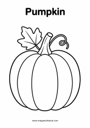 Pumpkin vegetable coloring page