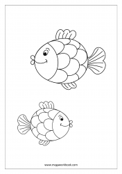 Fish Coloring Pages - Sea Creatures Coloring Pages