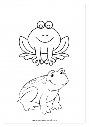 Frog Coloring Pages - Sea Creatures Coloring Pages