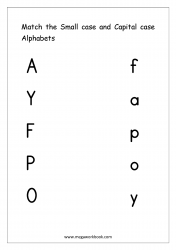 Match Uppercase And Lowercase Letters 1 - Letter Matching Worksheet - Alphabet Matching Printables