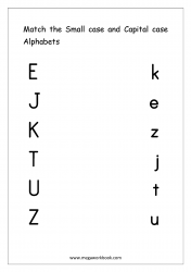 Match Uppercase And Lowercase Letters 5 - Letter Matching Worksheet - Alphabet Matching Printables