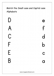 Match Uppercase And Lowercase Letters 6 - Letter Matching Worksheet - Alphabet Matching Printables