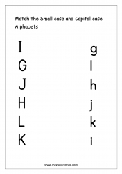 Match Uppercase And Lowercase Letters 7 - Letter Matching Worksheet - Alphabet Matching Printables