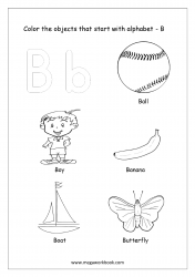 Letter B Coloring Page - Alphabet Coloring Pages - Letter Coloring Pages