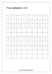 Capital Letter A to Z - Letter Tracing Worksheets