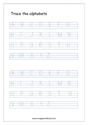 Tracing Letters - Printable Tracing Letters - Letter Tracing Worksheet - Capital Letters A to Z