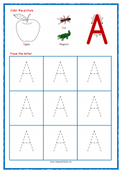Tracing Letter A - Alphabet Tracing Worksheets
