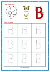 Tracing Letter B - Alphabet Tracing Worksheets