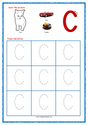 Tracing Letter C - Alphabet Tracing Worksheets