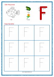 Tracing Letters - Capital F - Letter Tracing Worksheets - Alphabet Tracing Worksheets