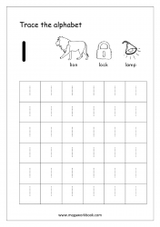 Free Printable Tracing Letters - Letter Tracing Lowercase - Alphabet Tracing Worksheets - Small Letter l